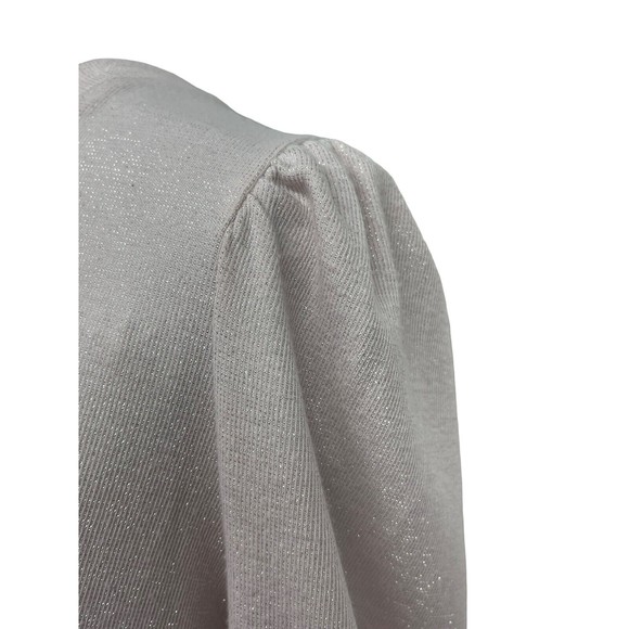 INC Sweatshirt Womens Medium Pink Sweater Pullover Gathered‎ Shoulder Glitter - Picture 4 of 10